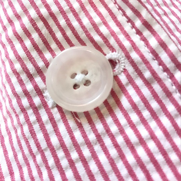 J. Crew Pink and White Seersucker Blazer Size 8 - Picture 5 of 7